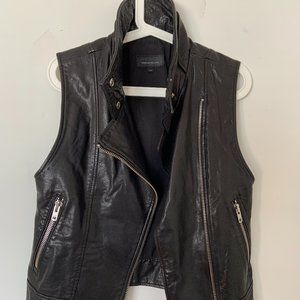 Mackage Leather Moto Vest